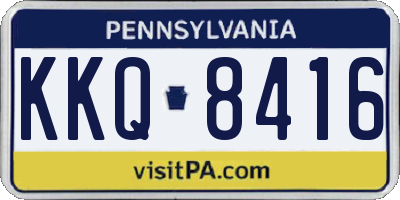 PA license plate KKQ8416