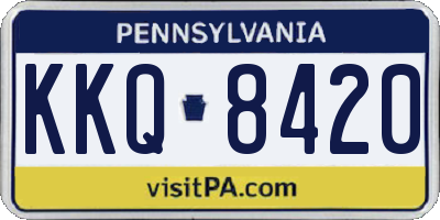 PA license plate KKQ8420
