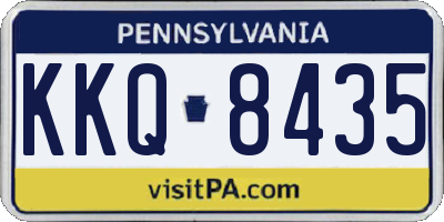 PA license plate KKQ8435
