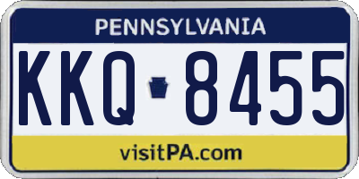 PA license plate KKQ8455