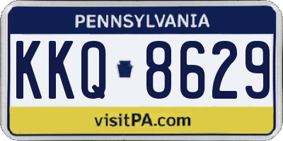 PA license plate KKQ8629