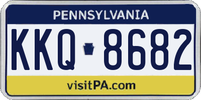 PA license plate KKQ8682
