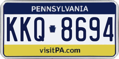 PA license plate KKQ8694