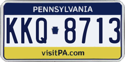 PA license plate KKQ8713