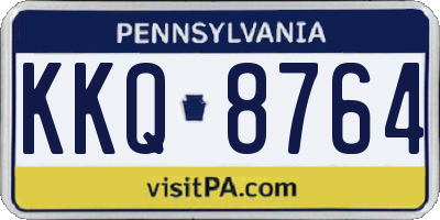 PA license plate KKQ8764