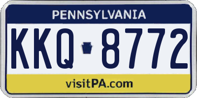 PA license plate KKQ8772