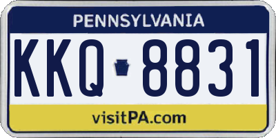 PA license plate KKQ8831