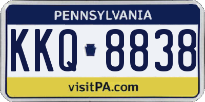 PA license plate KKQ8838