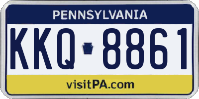 PA license plate KKQ8861