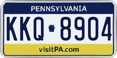 PA license plate KKQ8904