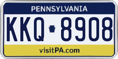 PA license plate KKQ8908