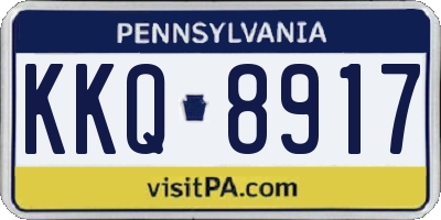 PA license plate KKQ8917