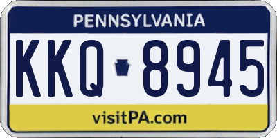 PA license plate KKQ8945