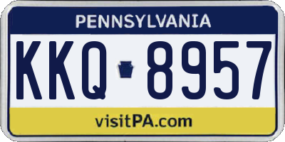 PA license plate KKQ8957