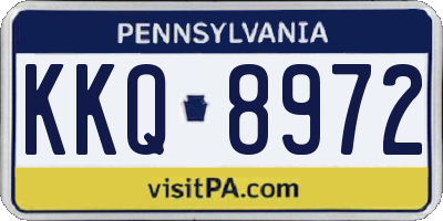 PA license plate KKQ8972