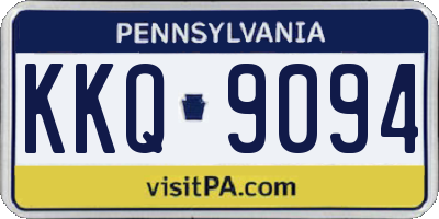 PA license plate KKQ9094