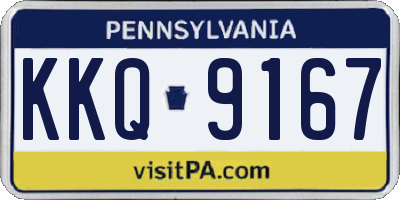 PA license plate KKQ9167