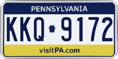 PA license plate KKQ9172