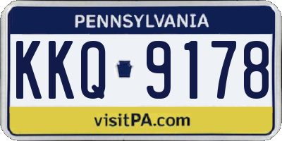 PA license plate KKQ9178