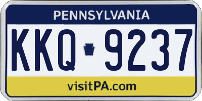 PA license plate KKQ9237