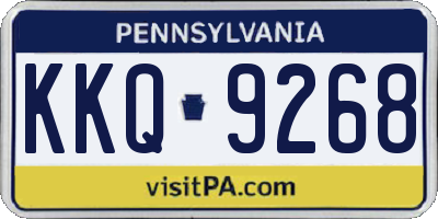 PA license plate KKQ9268