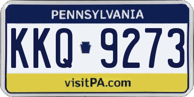 PA license plate KKQ9273