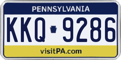 PA license plate KKQ9286