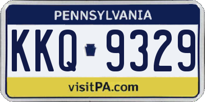 PA license plate KKQ9329