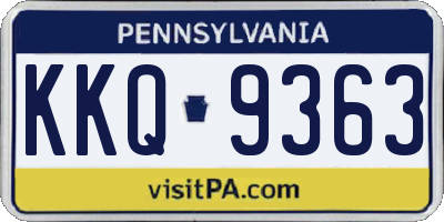 PA license plate KKQ9363