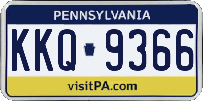 PA license plate KKQ9366