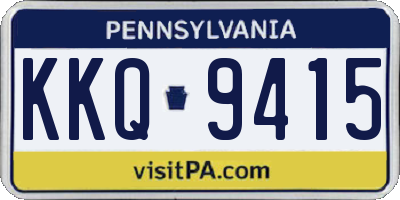 PA license plate KKQ9415