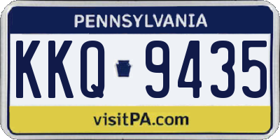 PA license plate KKQ9435