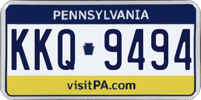 PA license plate KKQ9494