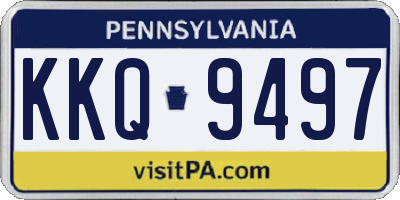 PA license plate KKQ9497