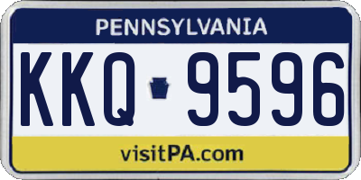 PA license plate KKQ9596