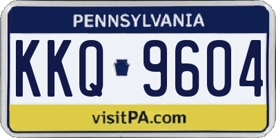 PA license plate KKQ9604