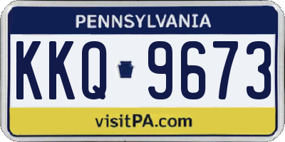 PA license plate KKQ9673