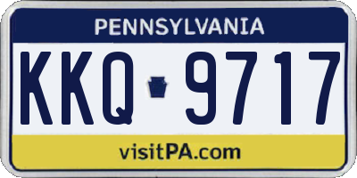 PA license plate KKQ9717