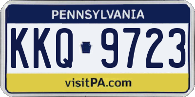 PA license plate KKQ9723