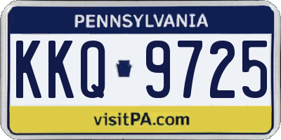PA license plate KKQ9725