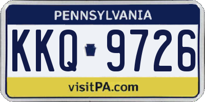 PA license plate KKQ9726