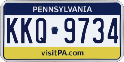 PA license plate KKQ9734