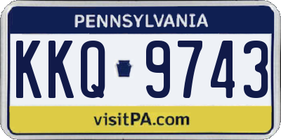 PA license plate KKQ9743
