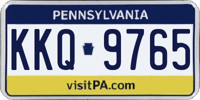 PA license plate KKQ9765