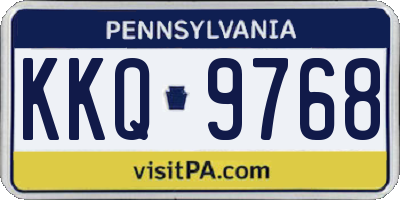 PA license plate KKQ9768