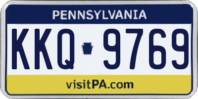 PA license plate KKQ9769