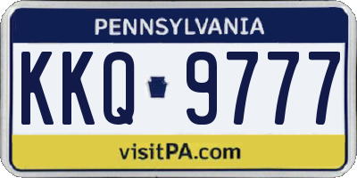 PA license plate KKQ9777