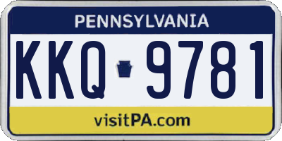 PA license plate KKQ9781