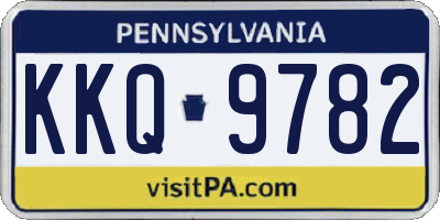 PA license plate KKQ9782