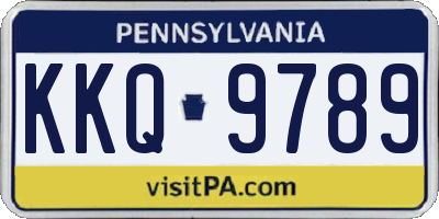 PA license plate KKQ9789